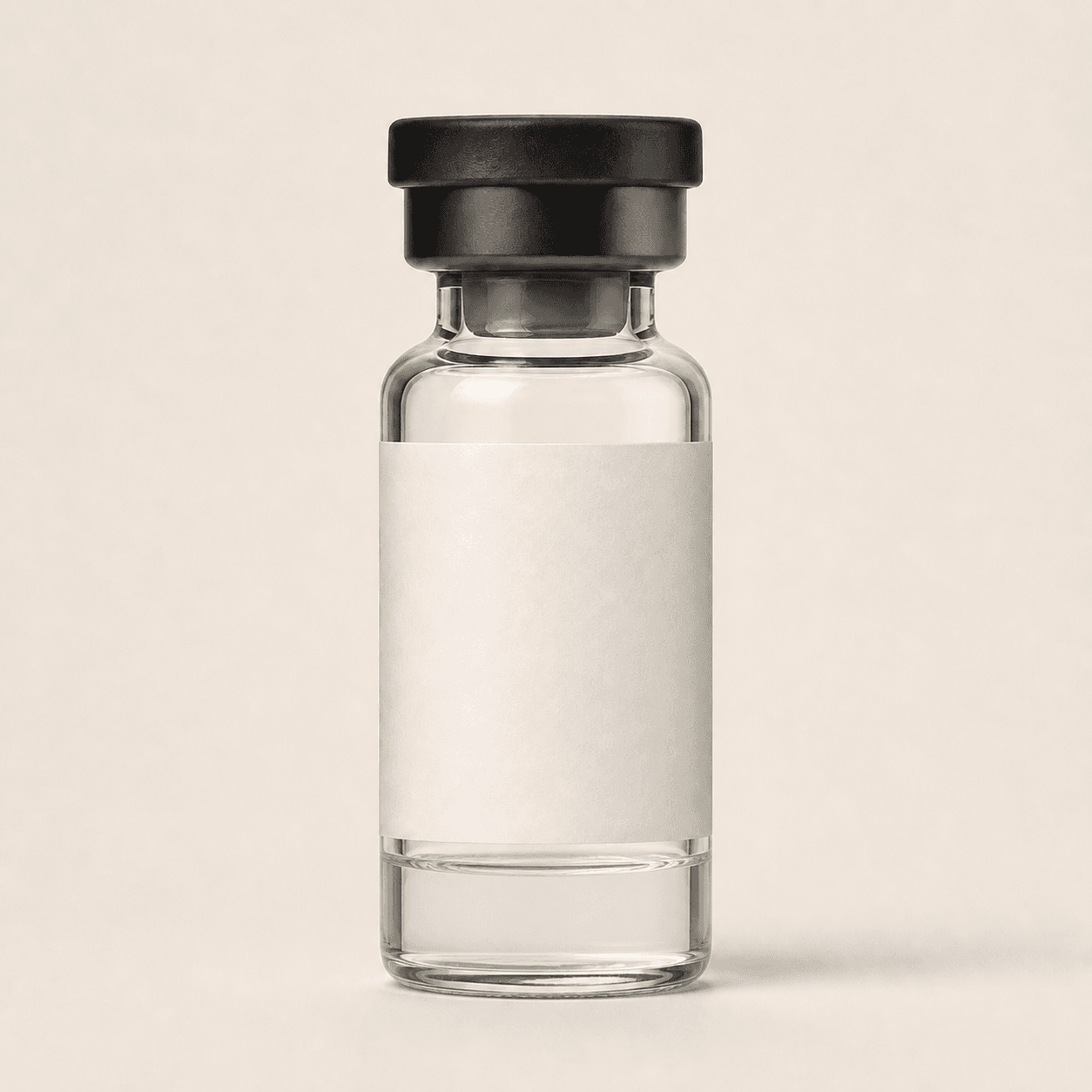 Studio rendering of a labeled BAC Water vial